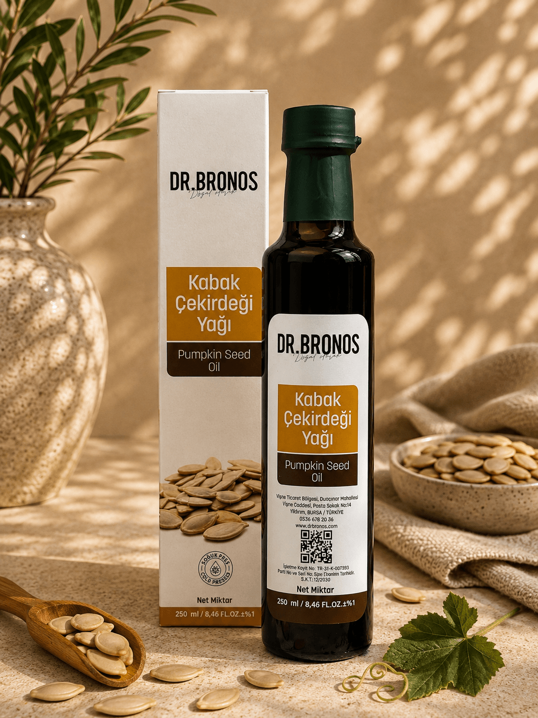KABAK ÇEKİRDEĞİ YAĞI ( SOĞUK PRES ) 250 ML