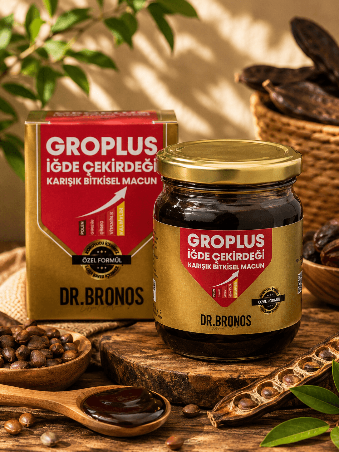 GROPLUS ( İĞDE ÇEKİRDEKLİ ) MACUN 240 GR